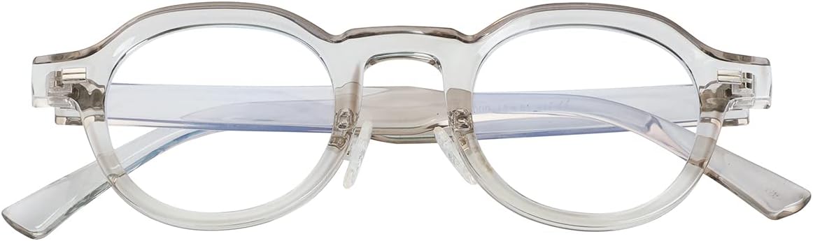 JOVAKIT Trendy Round Blue Light Blocking Glasses for Women Men Retro Vintage Circle Style Non-prescription Computer Glasses