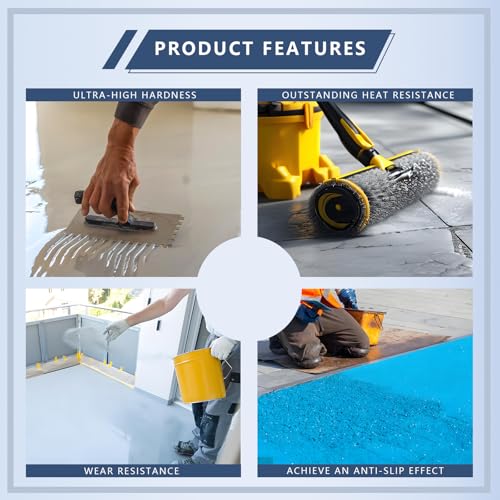 Concrete Anti-Skid Additive with Aluminum Oxide ? 8 oz | Non-Slip Surface Coating | Durable Traction for Floors, Steps, and Driveways | Easy to Mix, Long-Lasting Grip (8 oz)