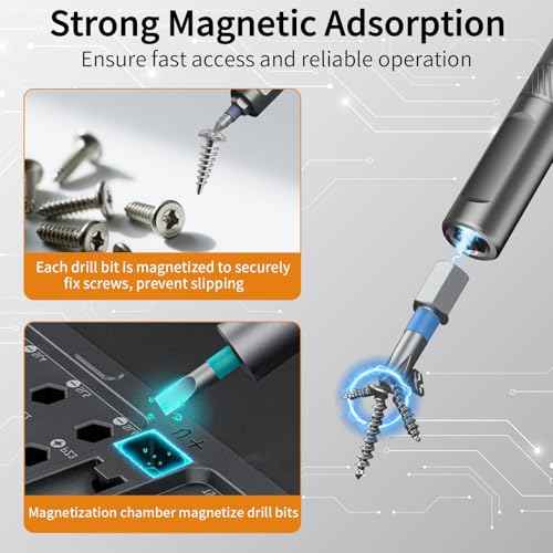 42 in 1 Magnetic Ratchet Screwdriver Set, Multi Bit DIY Magnetic Screwdriver Set with Detachable Ratchet Handle, Portable Precision Repair Tool Kit for Furniture, Electronics, Bicycle