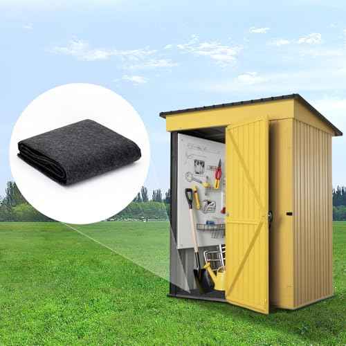Outdoor Storage Shed Floor Mat,8x6Ft Non-Slip Carport Garage Mat,Dustproof Patio Furniture Protector,Washable Anti-Slip Pad for Shed,Garage,Moto&Car Flooring Protection