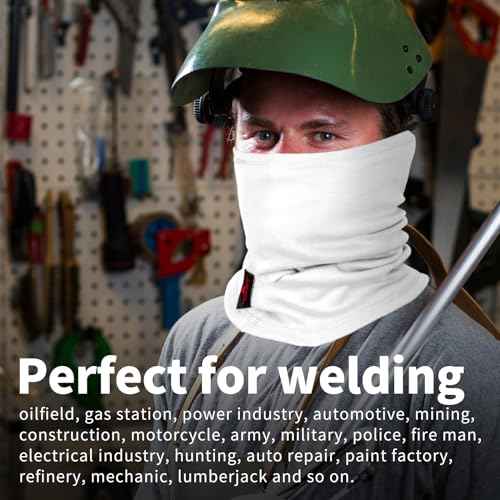 FR Face Mask For Men CATHRC2 Flame Resistant Neck Gaiter Covering 100% Cotton Arc Flash Welding Shield Protector 12CAL