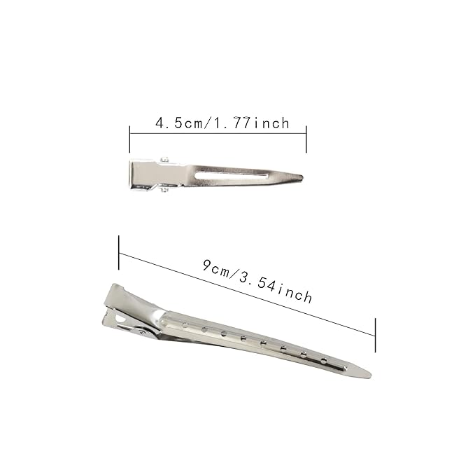 30 Pieces Metal Hair Clips Duck Billed Hair Clips Alligator Curl Clips for DIY Bow, Hair Accessories for Women Styling
