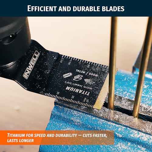 3pcs Titanium Oscillating Tool Saw Blades, Quick Release for Cutting Construction Wood, Plastic, and Metal. Compatible with Dewalt, Bosch, Milwaukee, Ryobi, and More!