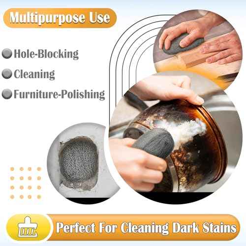 Steels Wools Mice Control: #0000 Steel Wool Metal Fabric Mesh - As Gaps Fillers to Keep Mice Away - Protection for Siding, Pipelines, Garden Vents and Garages - 2Pcs