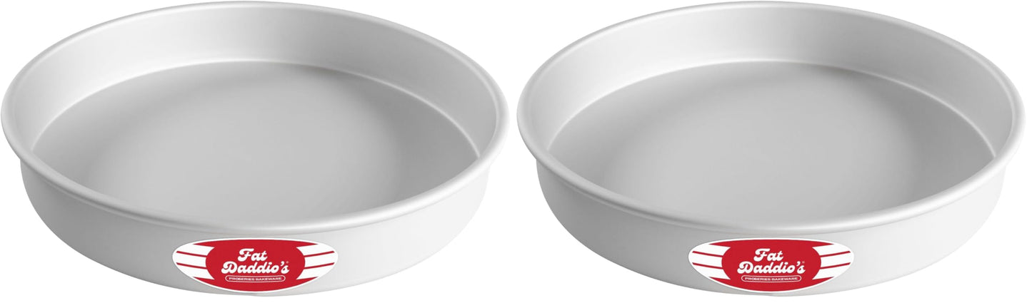 Fat Daddio's Anodized Aluminum Round Cake Pan, 12 x 2 Inch (Pack of 2)