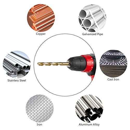 1/8" Cobalt Drill Bits 10Pcs - BAIDETS M35 1/8 Inch HSS Metal Twist Drill Bits Set for Hard Metal, Stainless Steel, Cast Iron and Other Hard Materials