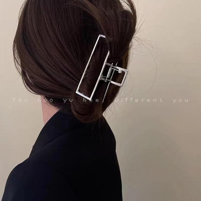 Mehayi 3 PCS Metal Large Hair Claw Clips for Thick Heavy Hair, Big Non-Slip Hair Catch Barrette Jaw Clamp, Strong Hold Claw Barrettes for Long Hair, Fashion Hair Styling Accessories for Women Girls