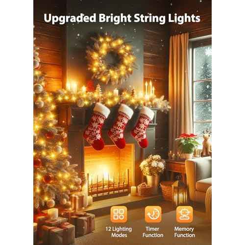 Minetom Christmas Lights Outdoor Cluster Lights - 1000 LED 50 Ft Christmas Firecrackers String Lights, 12 Modes Timer Waterproof Plug in Twinkle Fairy Light for Xmas Tree Garland Party, Warm White