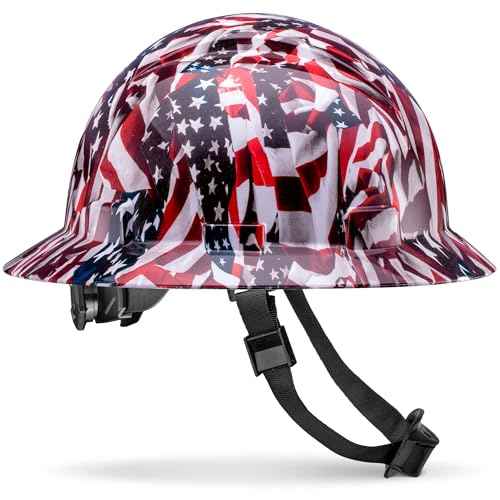 ACERPAL Full Brim Non-Vented Tattoo/Skull Design Matte Finish OSHA Hard Hat with 6-Point Suspension