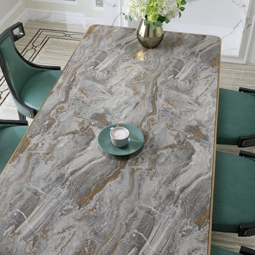VaryPaper 15.7''x78.7'' Matte Marble Countertop Contact Paper Waterproof Grey Marble Wallpaper Peel and Stick Counter Top Covers for Kitchen Removable Self Adhesive Marble Vinyl for Table Desk Shelves