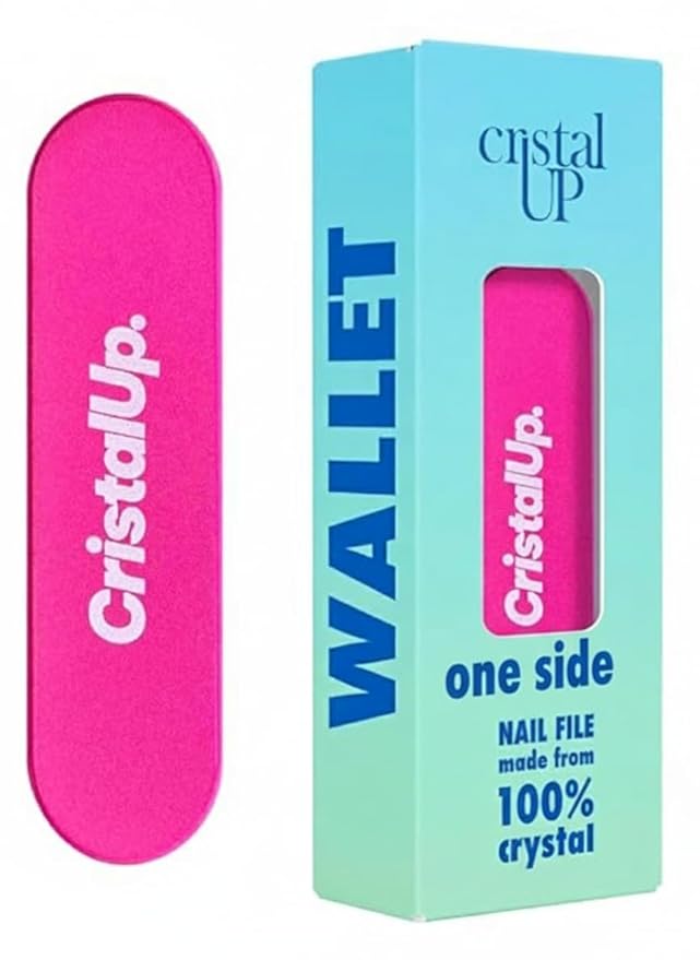 Crystal Nail File 2 in, Mini Glass File Ideal for Wallet, Durable, Gentle on Nails, Perfect for Travel, Home, Office and On the Go, Compact for Quick Touch Ups