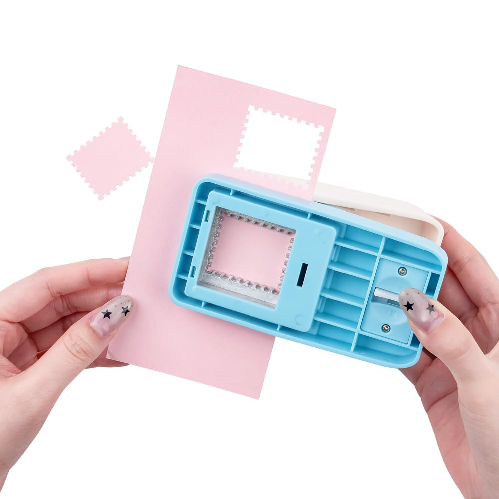 BAOFALI 4Pcs /Set Stamp Puncher Stamp Punch 1x0.8 &1.5 &1 &1.25x1.5inch Postage Stamp Punch |Stamp Hole Puncher| Action Paper Punches for Crafting Scrapbooking DIY Scrapbooking Journaling Card Making