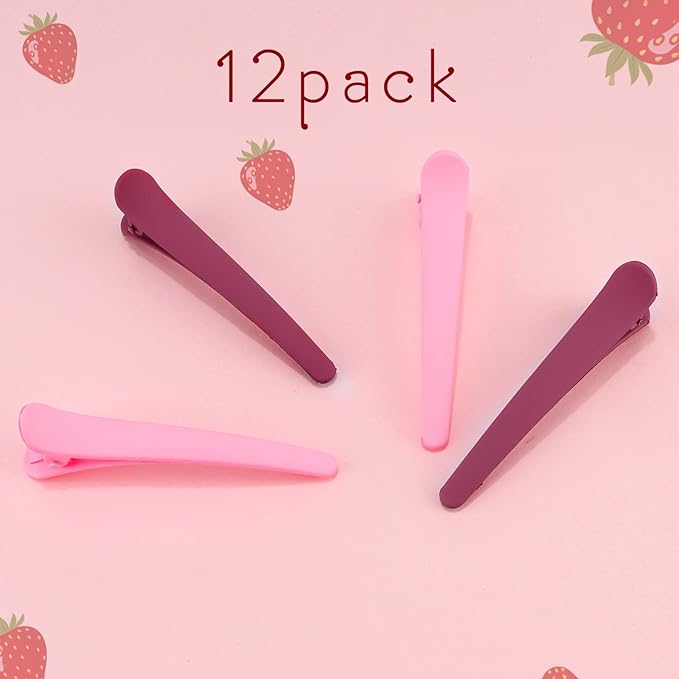 YISSION 12 PCS Hair Clips for Styling Sectioning, 3.1 Inch Matte No Crease Duck Billed Alligator Hair Clips, Hair Barrettes for Women Girls