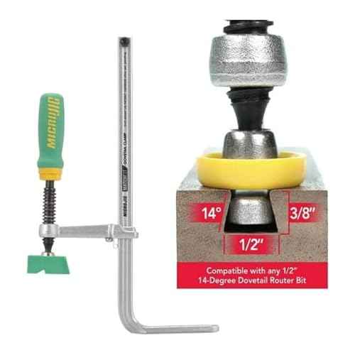 MICROJIG Matchfit DVC-850AP 2-In1, Track And In-Line Dovetail Clamp, 2-Pack, Green