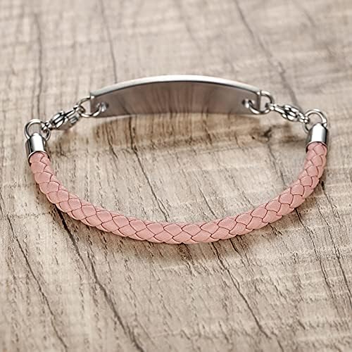 LinnaLove Stainless Steel Interchangeable Chain for Medical Alert id Bracelets for Women and Men