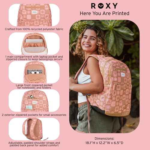 Roxy Here Your Are Medium Backpack - Phantom Mo Rocking Vibe