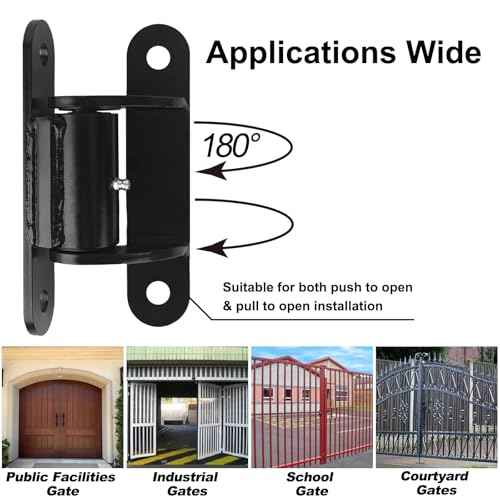 7" 2062P Heavy Duty Gate Hinges 1100lb Capacity - Bolt On/Weld On Carbon Steel Hinges for Driveway Gates, Fence & Barn Doors - Ball Bearing Design, Rust-Black Resistant Finish £¨2pcs£©
