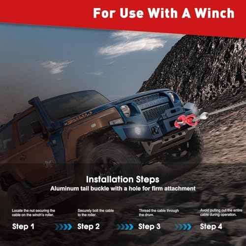 Steel Winch Cable,3/8" x 50' Wire Rope with Swivel Hook,17637 Lbs Breaking Strength,6x19 Strand Core Steel Towing Cable for Tow Truck,Crane,Wrecker