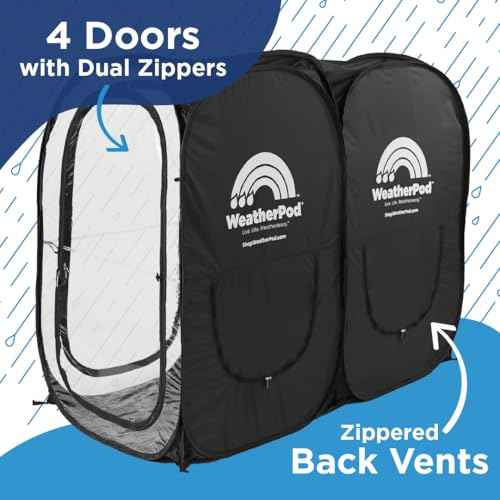 WeatherPod¢ç The Original Shark Tank Side-by-Side¢â 2-4 Person Pop-Up Pod - Stay Warm, Dry, and Out of The Sun - Weather Pod for Sports, Rain, or Wind - Simple to Set Up and Tear Down