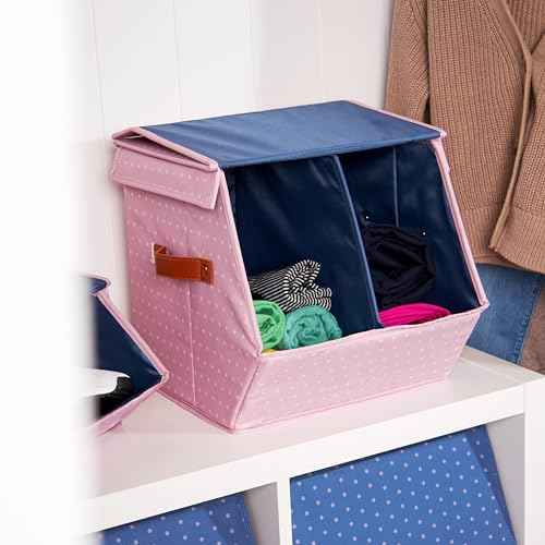Erin Condren Collapsible Storage Organizer - Store, Organize & Pack Your Essnetials - Removable Dividers With Magentic Closure - Lilac, Medium