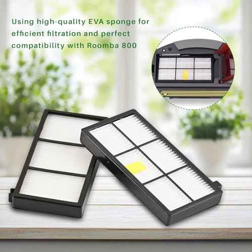 HEPA Filter 3 Pack for Roomba 800 900 Series High Efficiency Vacuum Filters Replacement | Compatible with iRobot 860/870/880/960/980 & Part #4636433