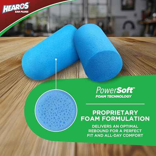 HEAROS Xtreme Foam Earplugs, 33dB NRR Ear Plugs, 100 Pairs, Foam Ear Plugs Noise Reduction & Hearing Protection