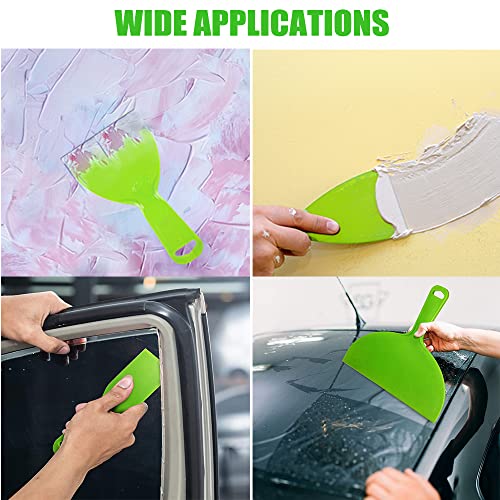 Utoolmart Putty Scraper 10" Plastic Flexible Putty Knives Spreader for Taping Drywall Wall Painting Green 3Pcs