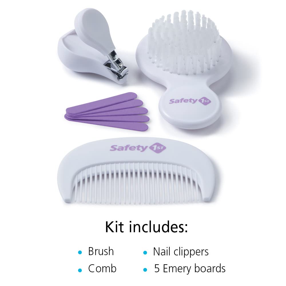 Safety 1st Deluxe Baby Healthcare and Grooming Kit, Pyramids Grape Juice, Newborn Baby Essentials, One Size, 24 Pieces