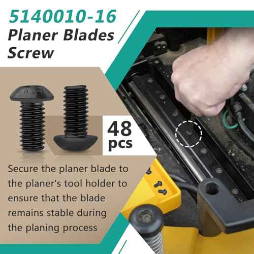 48 Pcs 5140010-16 Planer Blade Screws Compatible with DeWalt DW734, DW735, DW735X Planer Blades - Black Planer Blades Screw