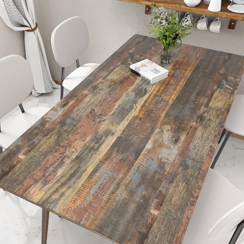 Wallercity Vintage Butcher Block Contact Paper for Countertops Vinyl Red/Brown Thick Waterproof Bathroom Wood Grain Peel and Stick Wallpaper for Cabinets Table Top Kitchen Backsplash 15.8''x78.7''