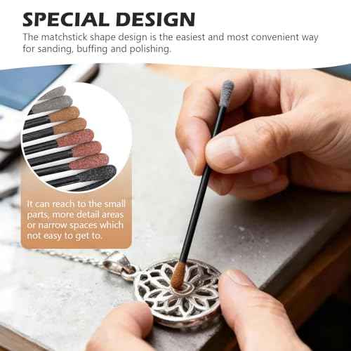 SCOTTCHEN Sanding Sticks Matchsticks Fine Detailing Sanding Grits 120/180 and 400/800-10 Pack