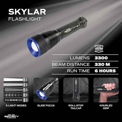 Police Security Skylar 9AA Flashlight
