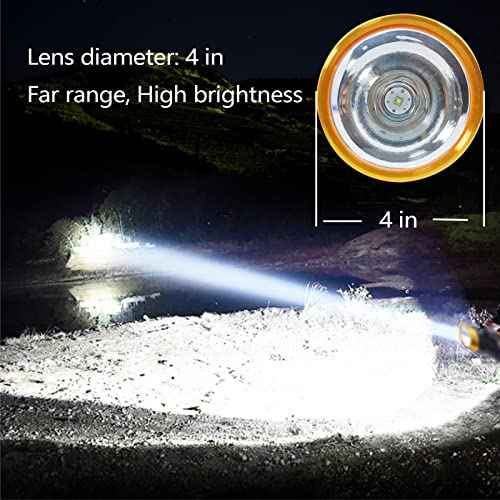 Heavy Duty Flashlight ? Bright Rechargeable Searchlight with 2 Modes ? Led Spotlight Handle ? Easy to Use ? Built-in Rechargeable Battery