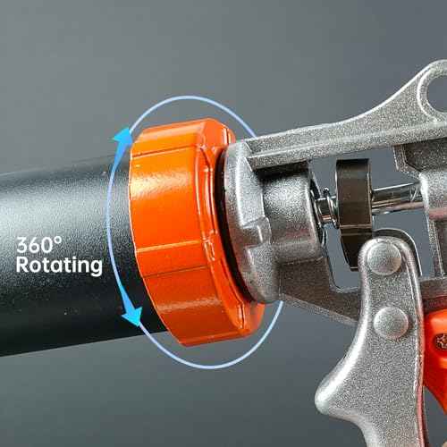 Sausage Caulking Gun,20 oz Sausage Foil Pack/10 oz Cartridge Adhesive Dual-Purpose,18:1 Thrust,15¡± Aluminum Sealant Manual Caulk Gun Kit With 6 Cone Nozzles (1 Pack)
