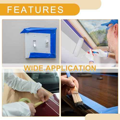 1 Pc 1 Inches x 60.1 Yards Universal Painters Tape - DIY Car Auto Paint for Masking Tape No Residue - Crepe Paper Brown