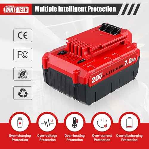 VANTTECH 2Pack 7.0Ah PCC685L Replacement for Porter Cable 20V Lithium Battery PCC680L PCC685LP PCC682L PCC681L PCC680LP PCC640 PCC600 PCCK602L2 Compatible with Porter Cable 20V Cordless Tools