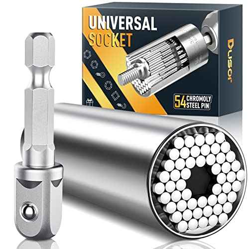 Dusor Gifts for Men Super Universal Socket Tools, Stocking Stuffers for Men, White Elephant Gifts for Adult, Gift for Him Who Have Everything, Gift Under 10 Dollars Socket Set with Power Drill Adapter