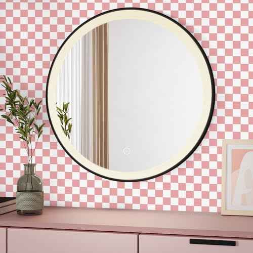 Amiya Checkered Wallpaper Peel and Stick Pink Mosaic Checkerboard Contact Paper 17.3¡±X120¡±Modern Self Adhesive Vinyl Removable Wall Paper for Shelf Liner,Classroom,Cabinets,Living Room