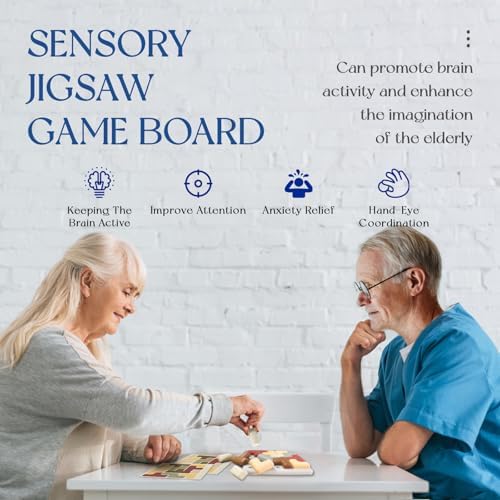Silicone Shape Puzzles for Dementia, Alzheimers Activities & Fidget Toys for Elderly, Cognitive Matching Games, Stimming Toys for Autism Adults, Gift Toys for People with Alzheimers
