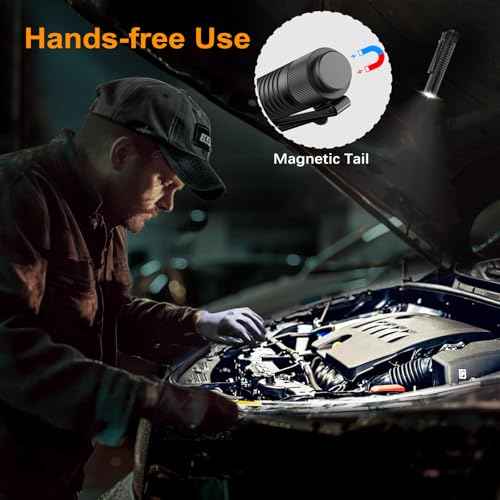 VTIGER T1A Mini Pocket EDC Flashlight with Clip,1300 Lumen Compact AA Rechargeable LED Little Flashlights, Super Bright Tail Switch Small Flash Light with Magnet for Camping,Hiking,Outdoor,Emergency