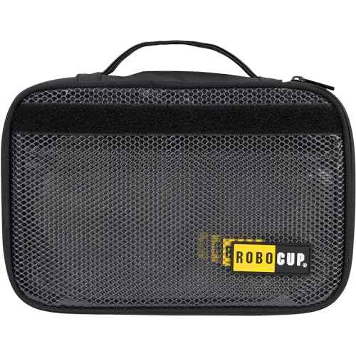 ROBOCUP Organization Storage Pouch Set of 4 with Waterproof Zippers, Grab Handle, Heavy Duty Materials, Reinforced Stitching, Hook&Loop Patch Areas. Perfect for Work, Home and Travel
