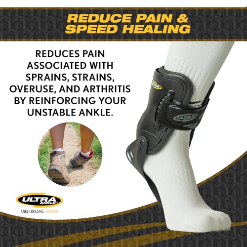 Ankle Brace Designed to Provide Maximum Support and Protection for Individuals Dealing with Chronic Ankle Instability, Arthritis, or Recovering from Moderate to Severe Ankle Injuries. - Large
