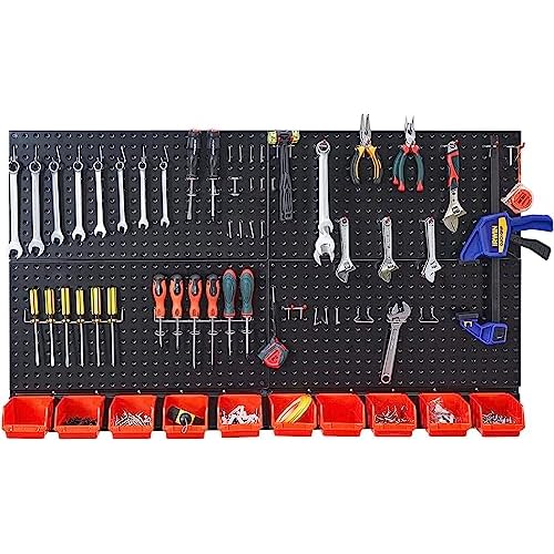 Ultrawall 2 Pcs Metal Pegboard Wall Panels, Peg Boards for Garage Tool Storage
