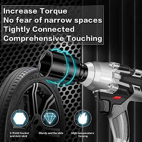 3/4 Inch Drive Deep Impact Socket Set,6-Point,Metric Size(22mm to 41mm),10 Pcs,Cr-Mo.Heavy Duty Impact Socket Set,With a Storage Case.