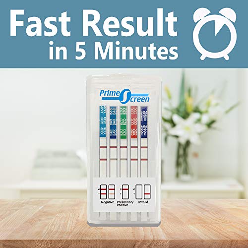 Prime Screen [25 Pack] 6 Panel Oral Saliva Drug Test Kit, Employment and Insurance Testing (AMP, COC, MET, OPI, PCP, THC) - ODOA-166
