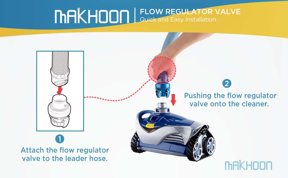 MAKHOON FRV100 Flow Regulator Valve Replacement for Zodiac MX6 and MX8 Series In Ground Automatic Robot Pool Cleaners-1Pack