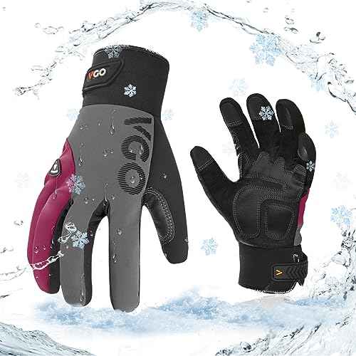 Vgo... -20¡É/-4¡ÆF Winter Work Gloves for Women, Cold Weather Waterproof Work Gloves(SL8777FW-FM)