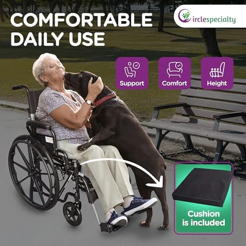 Ziggo 18” Seat Width Pediatric Wheelchair for Kids & Children, Lightweight, Manual Folding Wheelchair w/Safety Belt, Swing-Away Foot Support w/Straps, Desk Length Arm Rests, Free Cushion Accessory