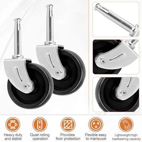 12293 Wet Dry Vacuum Caster Wheel,Compatible with Ridgid, Craftsman, Shop Vac Replacement Parts for Ridgid Shop Vac Parts for Craftsman Wet Dry VAE Parts, Shop Vac Replacement Parts-4 Pack
