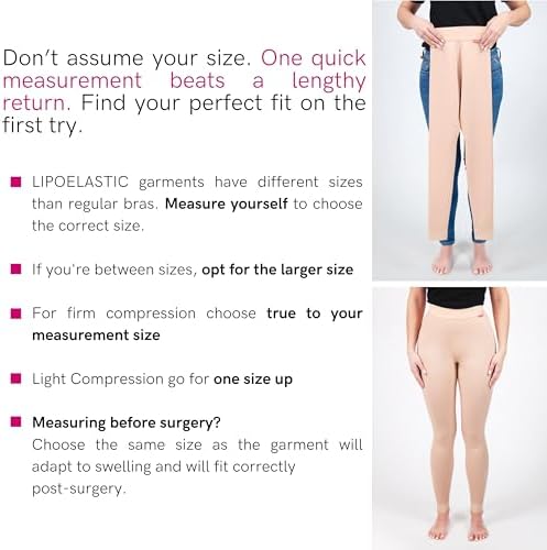 LIPOELASTIC TD Variant Post-Operative Compression Garment – Ideal for Liposuction of Tummy, HIPS, Thighs, Buttocks & Knees
